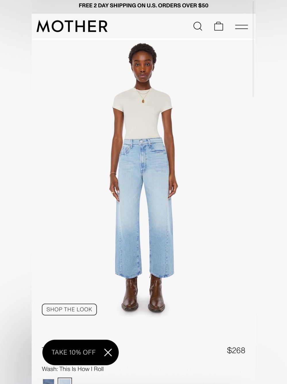 Mother Half Pipe Ankle Jeans